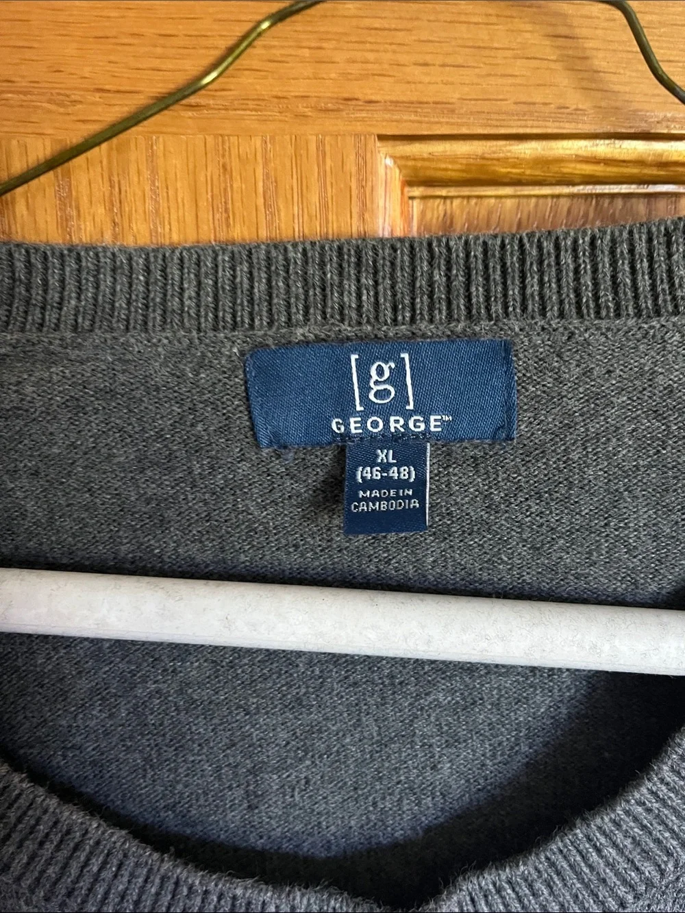 George Two-Tone Gray and Black Striped Crewneck Sweater